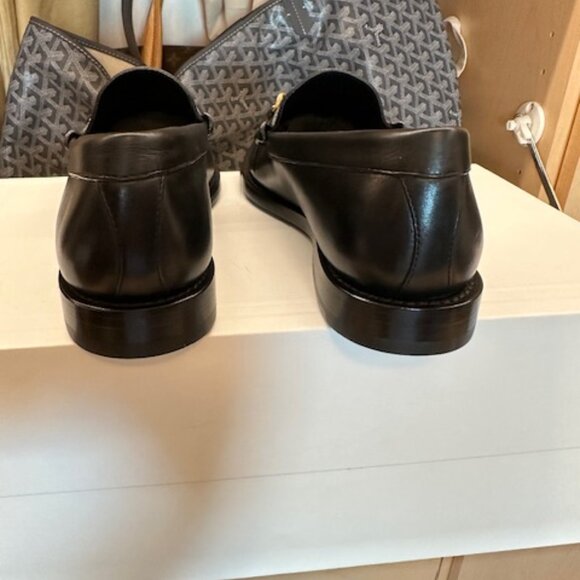 Celine Black Leather Loafers Women's Size 37 - Picture 6 of 7